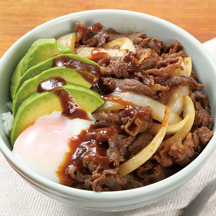 アボカド照り焼きチキン丼の献立美味しいごはん