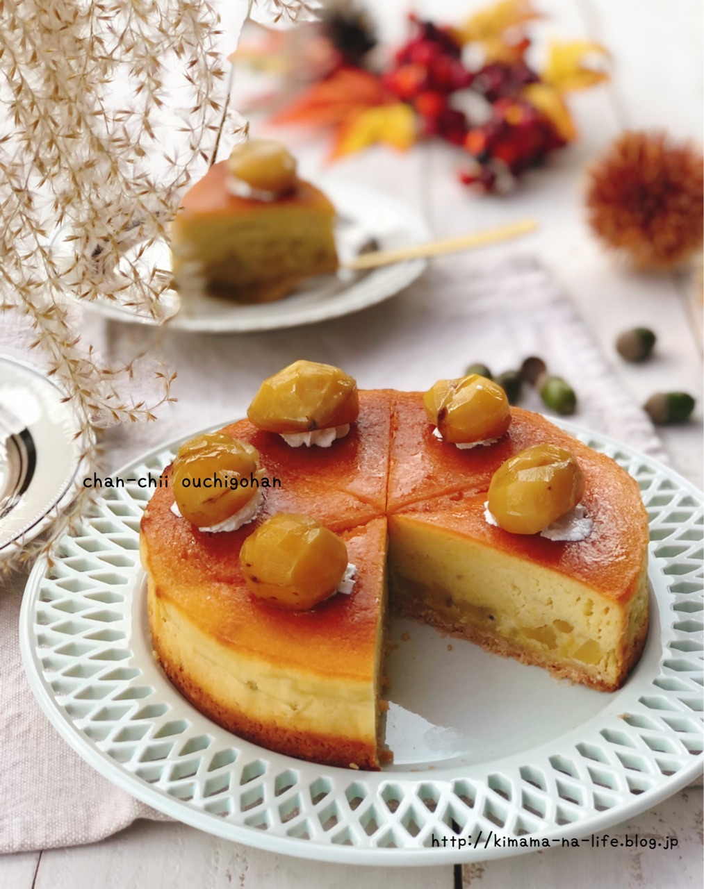 栗の渋皮煮で！栗のミニモンブランケーキ♪