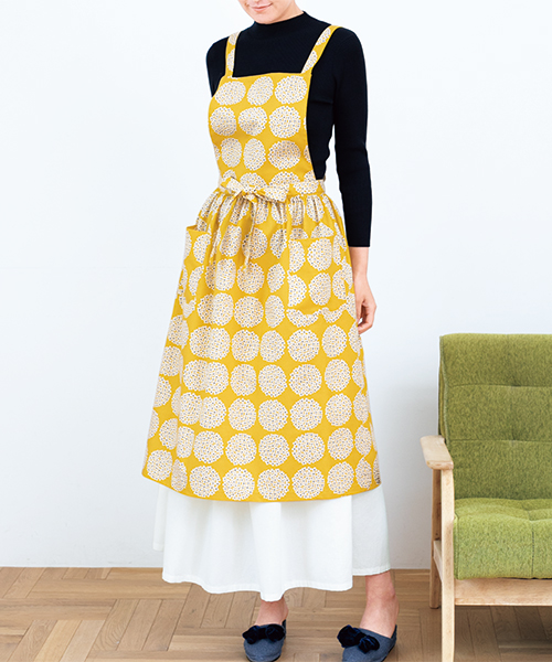 簡単！くるっとエプロン 大人用 の製図・型紙と作り方nunocoto fabric