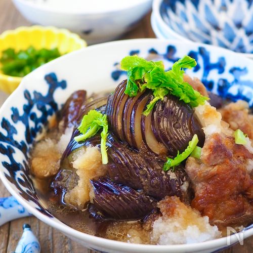 なすと豚バラのポン酢炒め