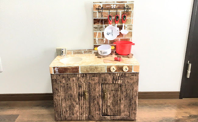 牛乳パック・ダンボール・100円グッズで作る子ども用キッチンセット！mancystyle