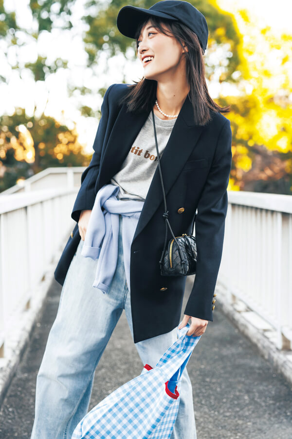 MARNIのピクニックバッグがポイントの 夏先取りなさわやかスタイルがTOPIC♪ 本川可南子 のコーディネートitSnap イットスナップ