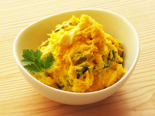 かぼちゃとクリームチーズのサラダ : みんなで食べよ！～おうちごはん Powered by ライブドアブログ