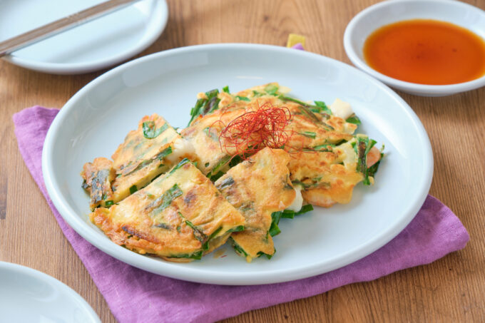 おからとニラのキムチチヂミ