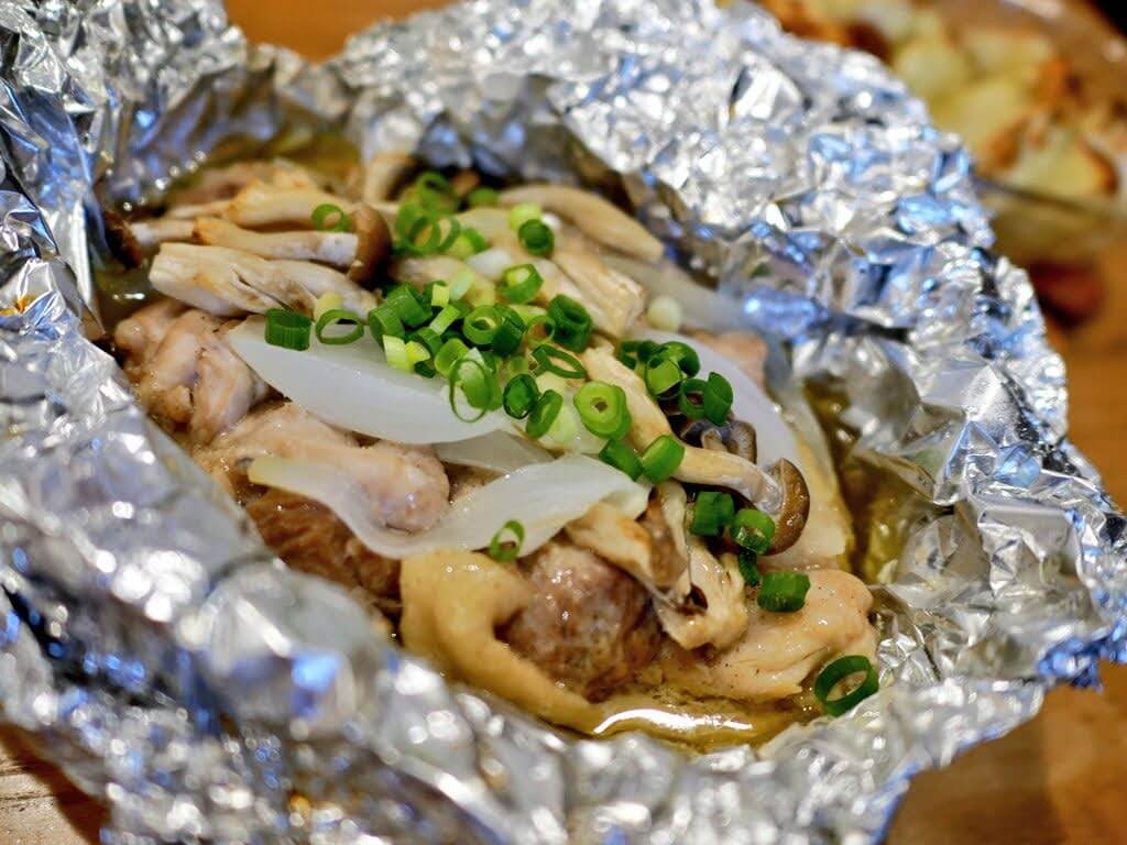 鳥もも肉のアルミホイル焼き
