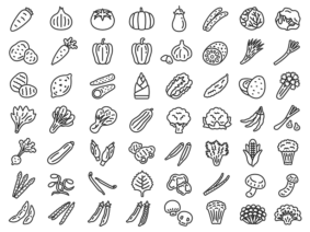 線画アイコン100個セット08 野菜 のイラスト素材73496887- PIXTA