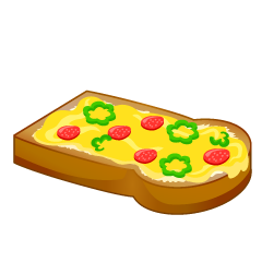 焼きそば パンイラストのフリー素材イラストイメージ