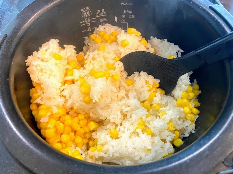 とうもろこしの炊き込みご飯 炊飯器だけで旨味も凝縮♪