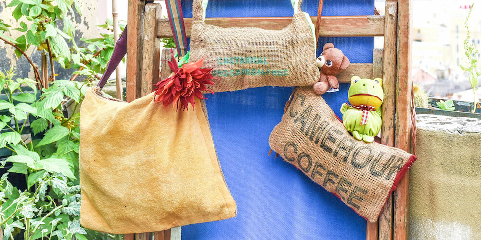 ドンゴロスで ちゃちゃっと トートバッグ作り : from butthole with love