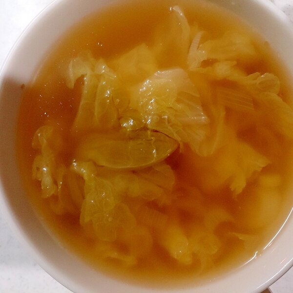 白菜と大根しめじの野菜コンソメスープ