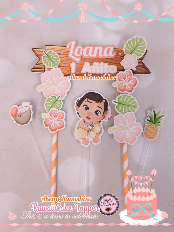 Amazon.co.jp: LaVenty モアナケーキトッパー アロハケーキトッパー フラミンゴケーキトッパー フラミンゴ ハッピーバースデー ケーキデコレーショントロピカル モアナ パーティーデコレーション 2個 : 食品・飲料・お酒