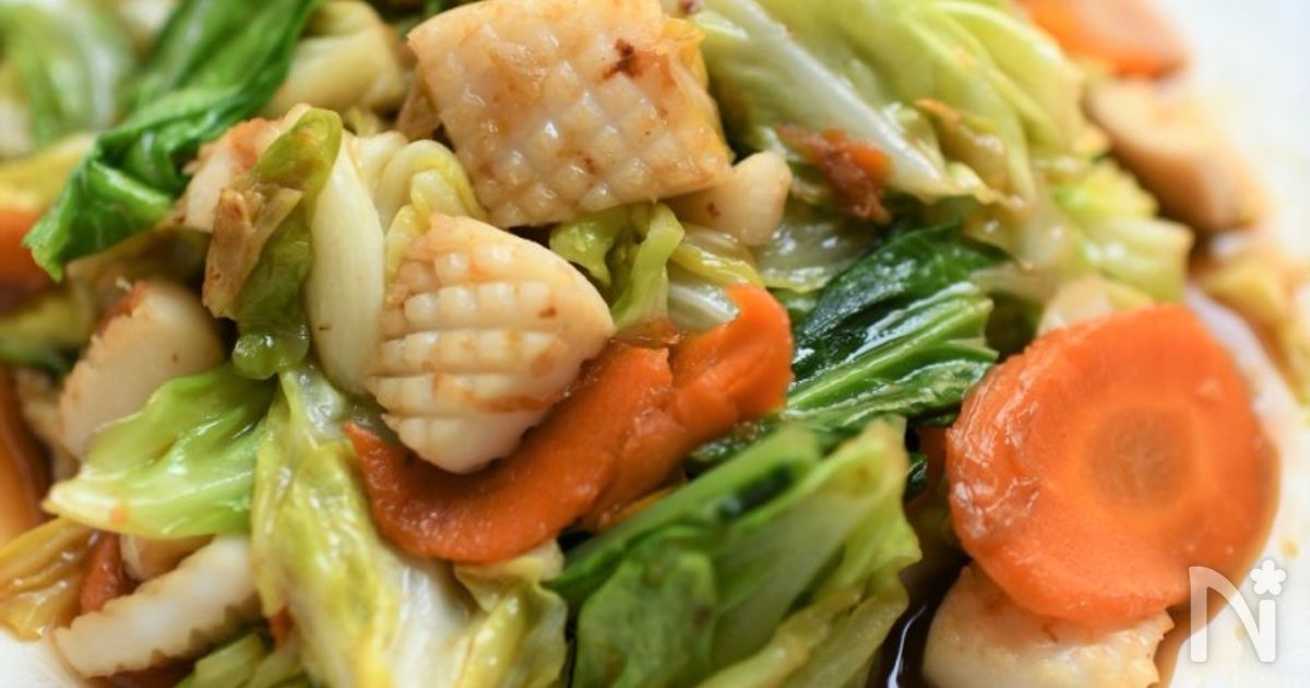 ピーマンとイカのオイスターソース炒めレシピエスビー食品株式会社