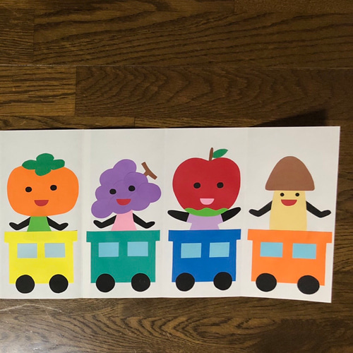 ペープサート 秋にピッタリ！アンパンマンのくだもの列車！こどもっと 子育て・保育のための手遊び・体操共有サイト