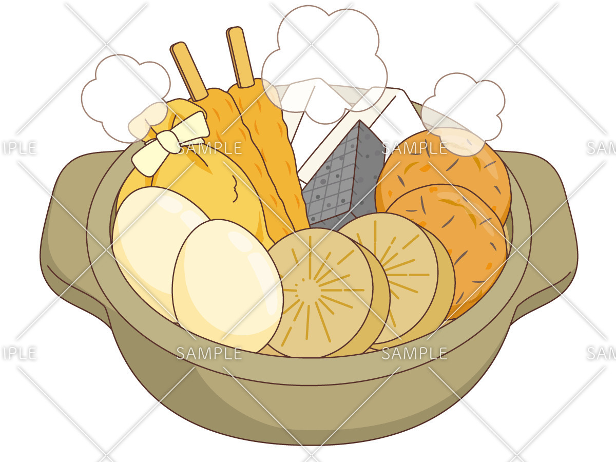 フリーイラスト容器に入ったおでんパブリックドメインQ：著作権フリー画像素材集