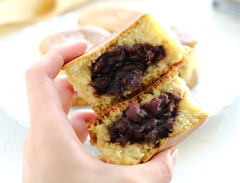 レンジメートキッチン RANGEMATE Kitchen『大きな今川焼き』 マグポットならこんな大きな今川焼きが作れちゃう！！どこから食べる？真ん中？はしっこ？ とにかくデカくて美味しい、映え系今川焼き👀材料 2個分 ホットケーキミックス 150g A卵 1個A水 50ml A