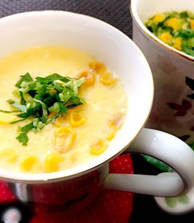 コンポタの素で簡単コーン茶碗蒸し