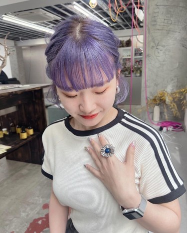 おたつ さんパープルカラー by HAIRinfo - ヘアカラーレシピHAIRinfo ヘアインフォ