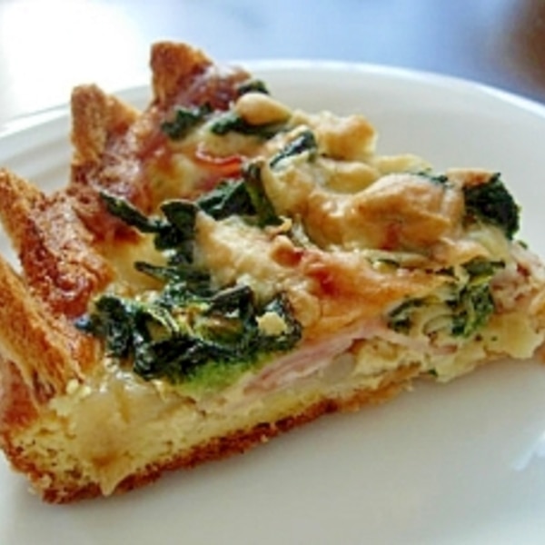 型なし！オーブンいらず！ 卵焼き器でほうれん草の簡単キッシュ