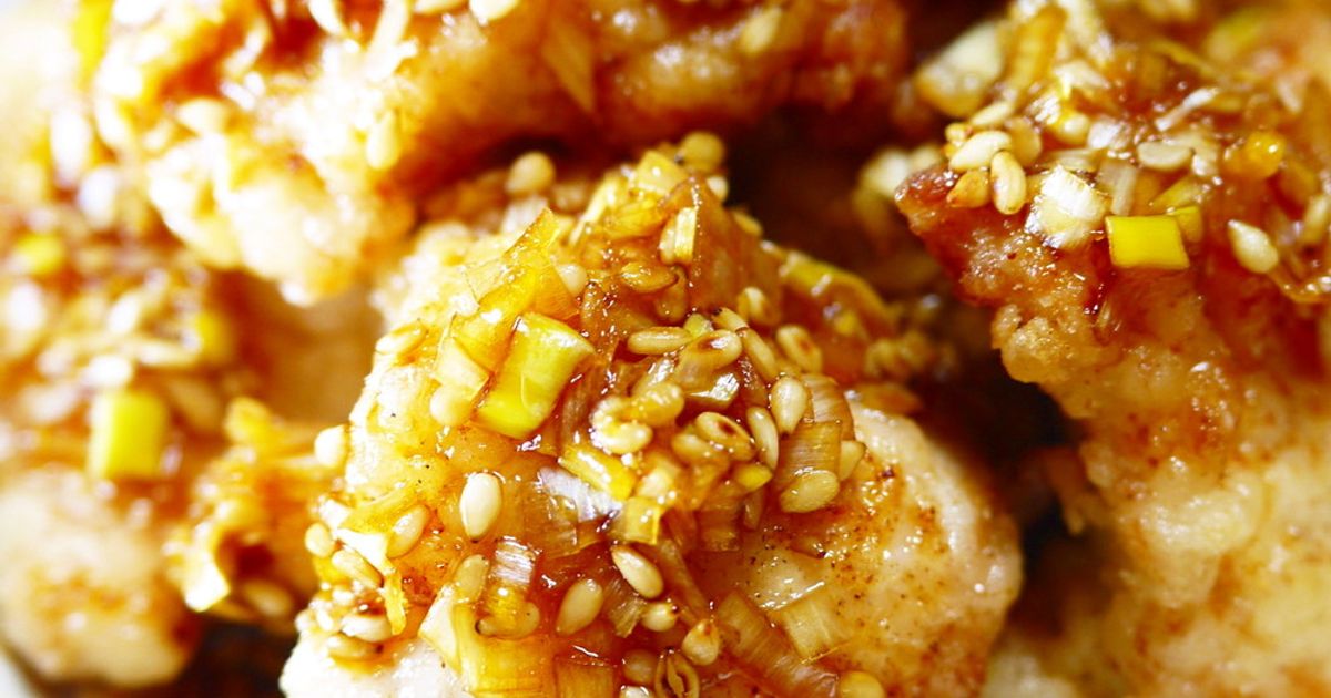 揚げない油淋鶏 シャキシャキ香味だれ