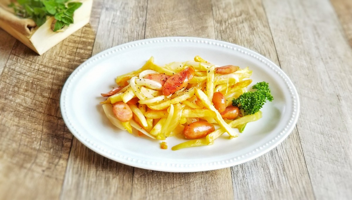 業スーの冷凍じゃがいもde簡単ジャーマンポテト