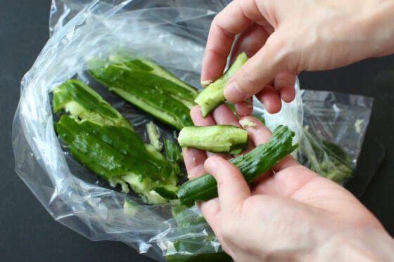 野菜ひとつ きゅうりの梅サラダ