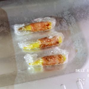 お弁当の彩に ハムコーンチーズマヨの作り方。電子レンジでOKひだまり夫婦