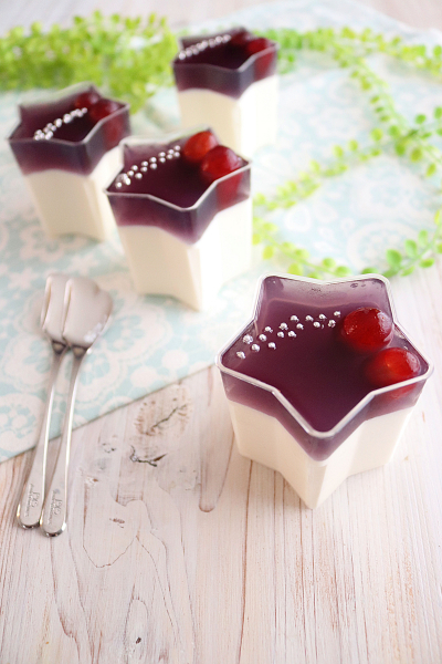 簡単2層のゼリー☆ミルク&オレンジ