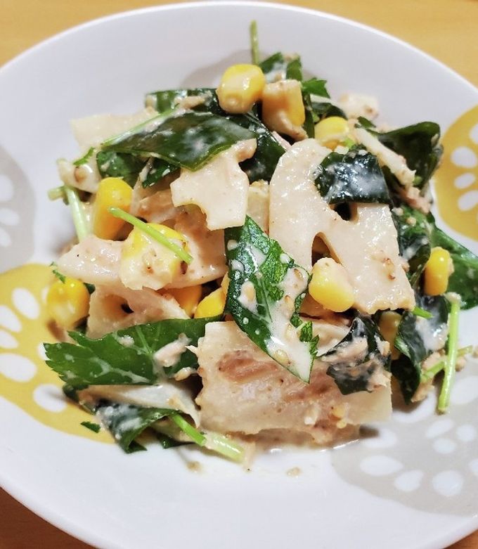 れんこんの青のりきんぴら