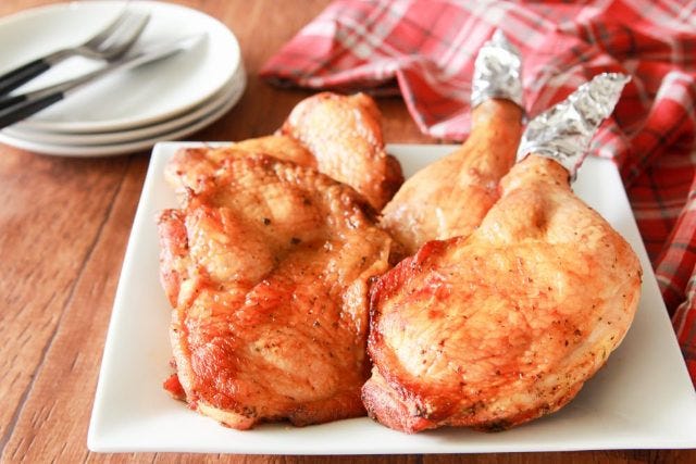 たっぷり野菜ソースのクリスマスチキン