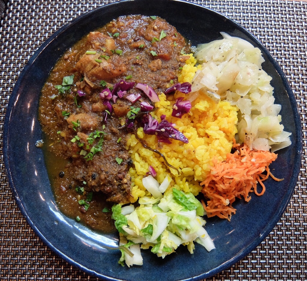 高円寺 ホールスパイスカレー青藍のアクセス・メニュー・ジンジャーカレー 写真あり