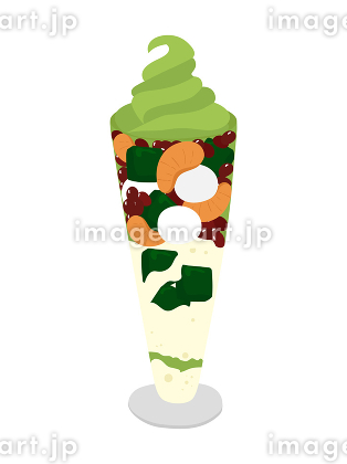 抹茶パフェ」のイラスト素材・ベクター画像 - イメージマートimagemart