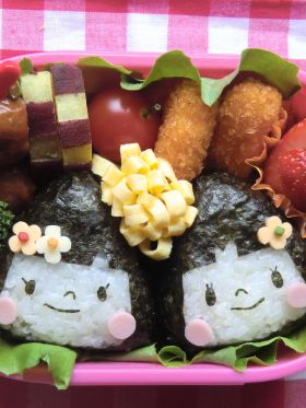キャラ弁＊スヌーピーおにぎりのお弁当♪