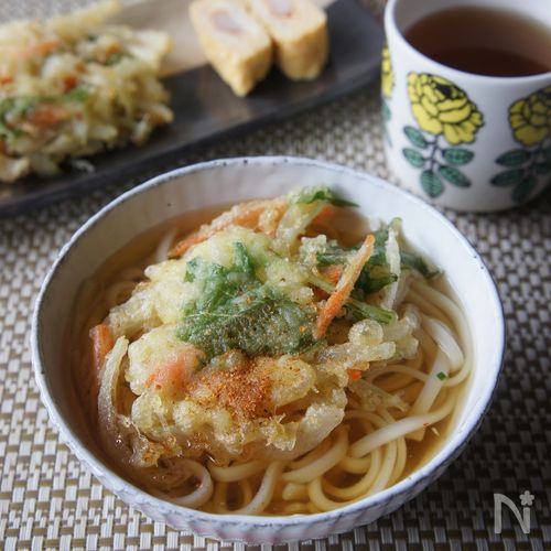 NEWかき揚げうどん 作り方★サックリ揚げるかき揚げと美味しいうどん出し汁のレシピ