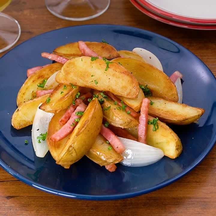 冷凍ポテトとウインナーのジャーマンポテト風♡