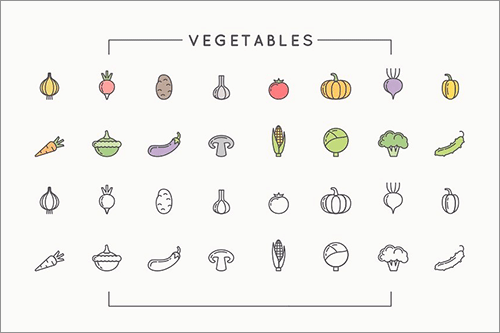 使えるシルエット野菜アイコン丸 黒 イラスト - No: 22197974無料イラスト・フリー素材なら「イラストAC」