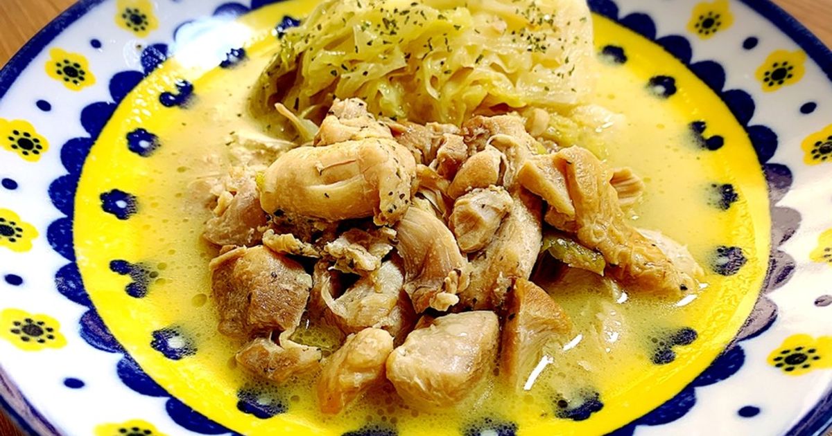 鶏もも肉とキャベツの煮物