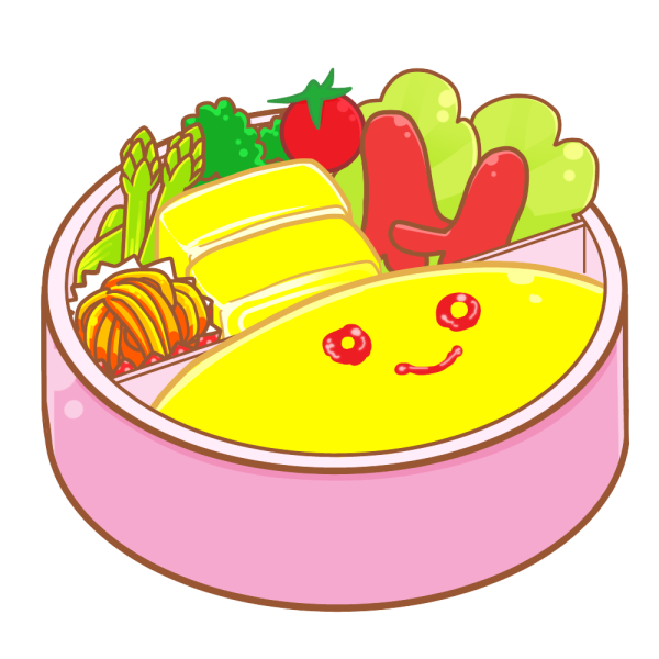 かわいい冬至の食べ物：イラスト無料