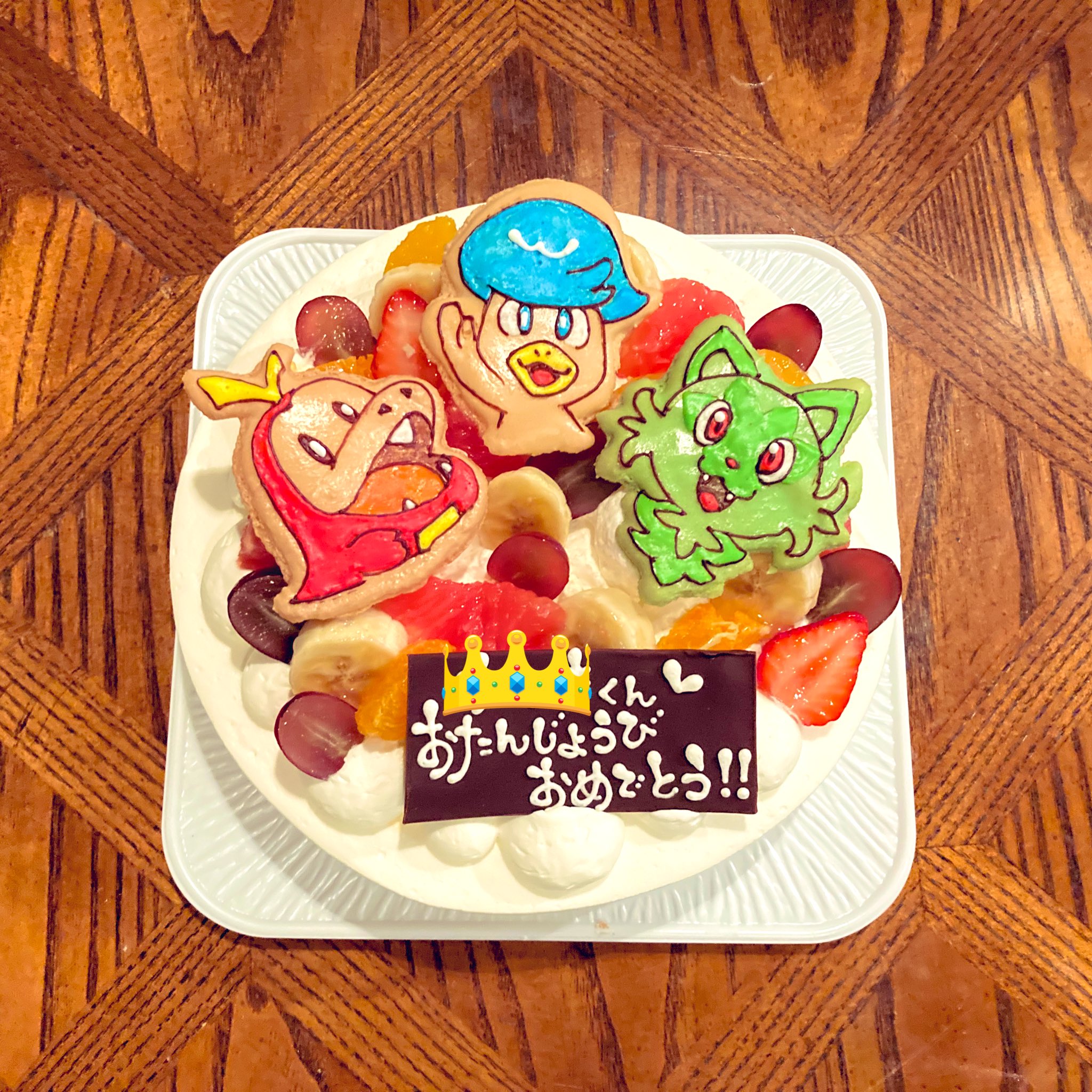 ホゲータのケーキ🔥⁡ ポケモンやっぱり大人気❣️😆🙌 ⁡ ⁡ ホゲータのイラストを飾るケーキでした🎂🔥 ⁡ ⁡ ⁡ ⁡ ⁡ ⁡ ⁡