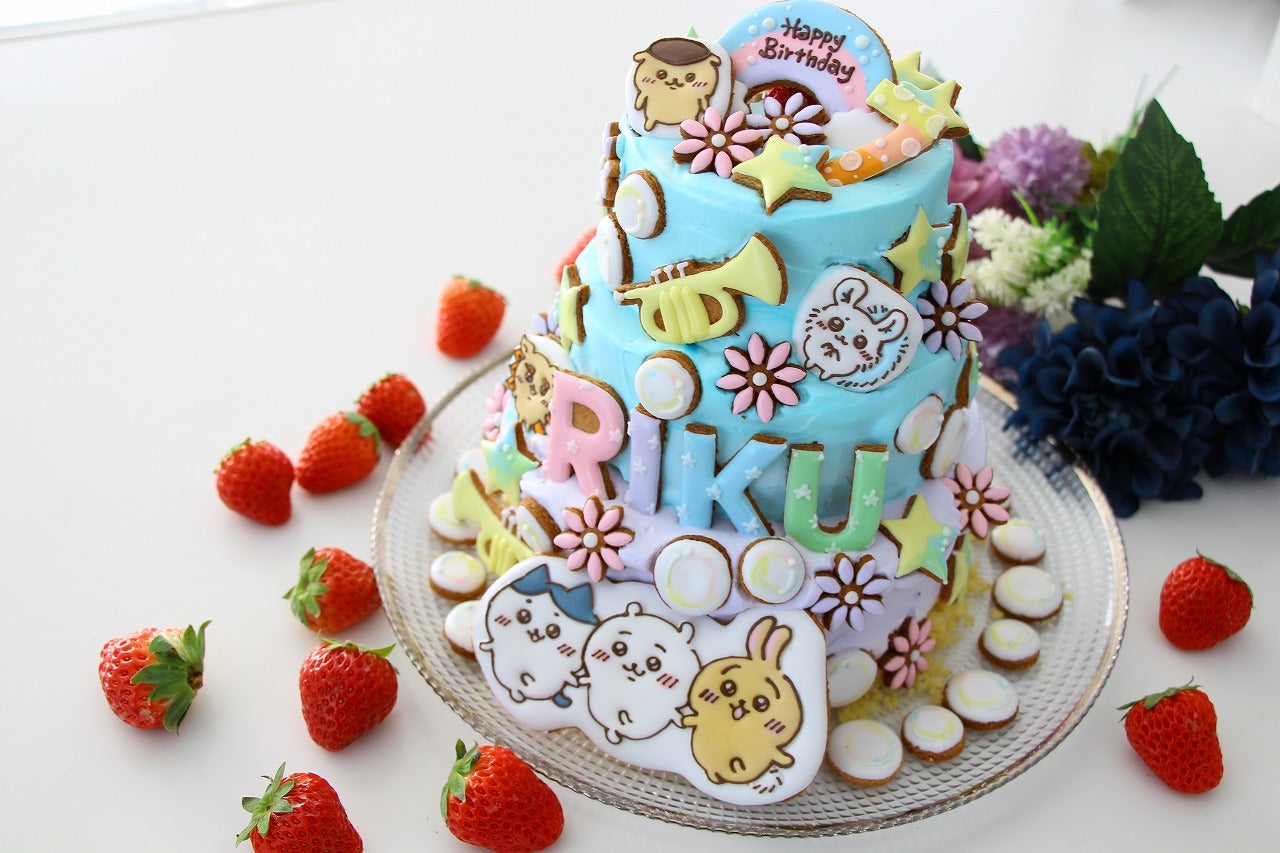 ちいかわのイラストケーキ💙ちいかわ誕生日ケーキ手作りケーキケーキ作りfypTikTok