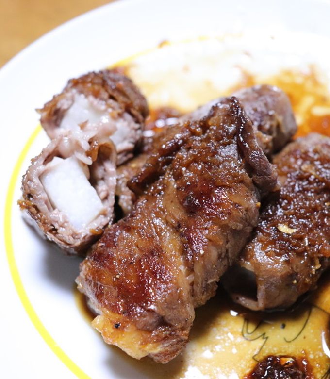 山芋の牛肉巻き