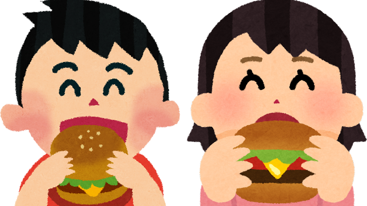 フリーイラストレタスやトマトが挟まれたハンバーガーパブリックドメインQ：著作権フリー画像素材集