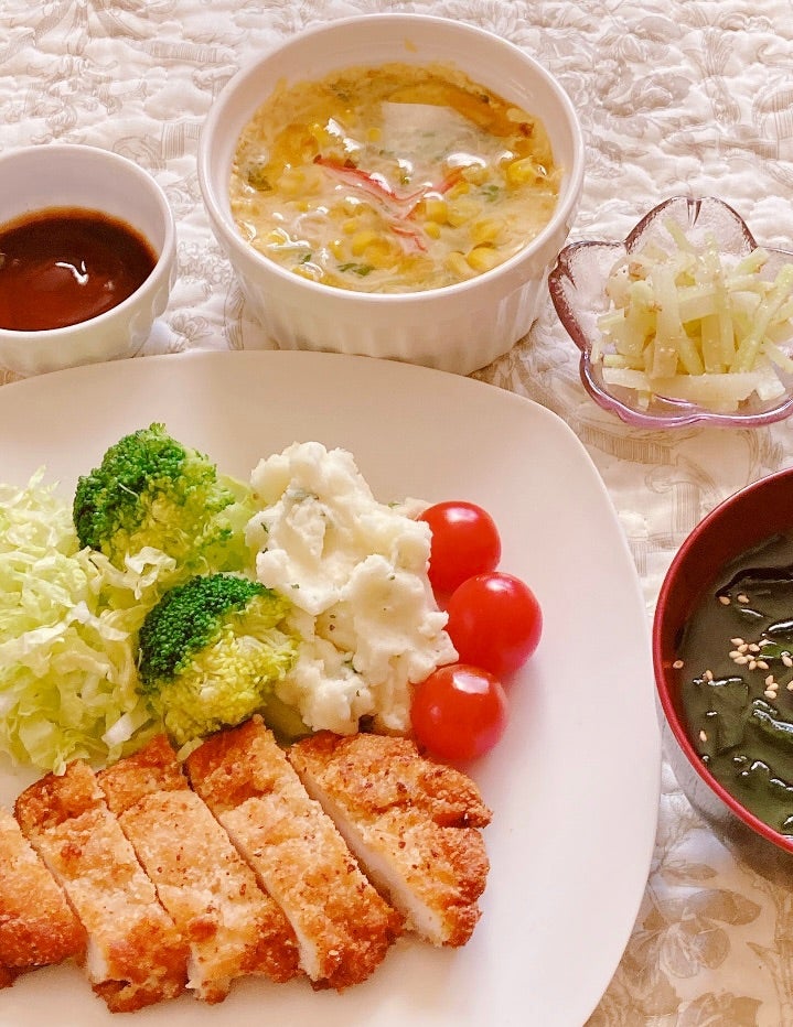 献立まとめ チキンカツに合わせるなら、グリル野菜で野菜をたっぷり補充！きょうの晩ごはん、なぁに？ ☆野菜が大好きになるレシピ☆