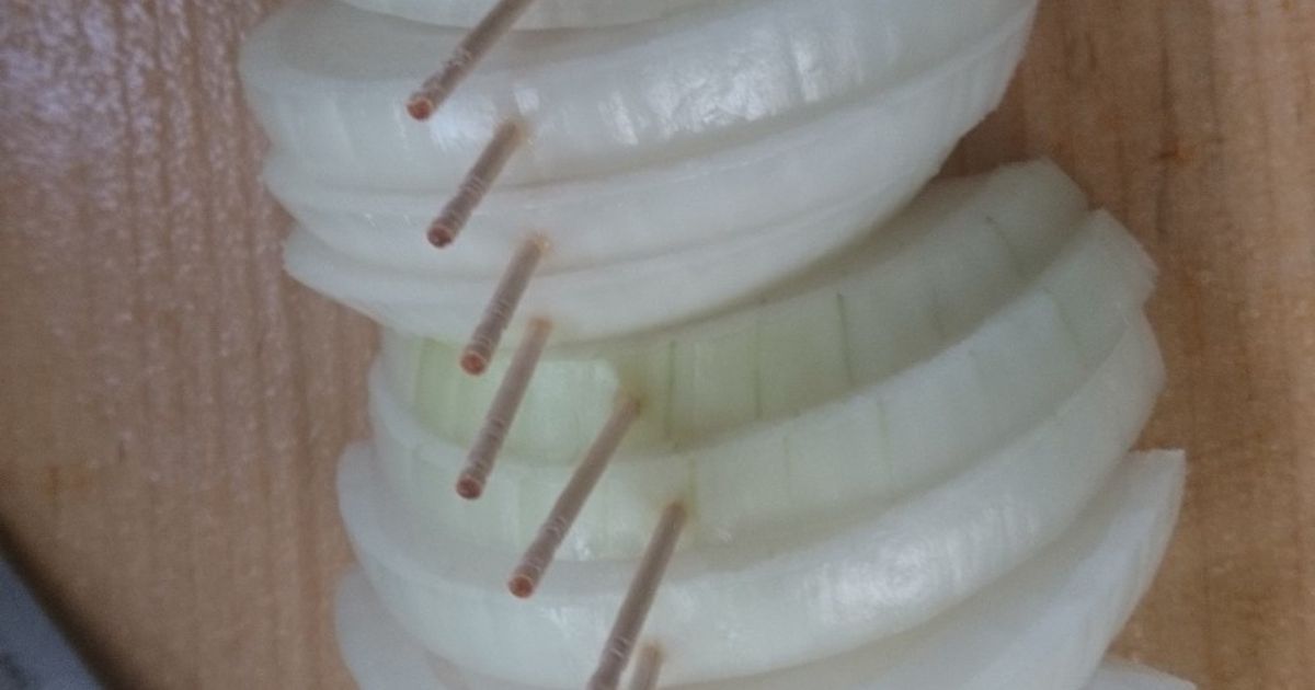 玉ねぎ バーベキュー切り方 爪楊枝TikTok