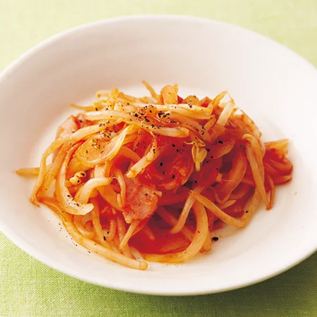 電子レンジで簡単おつまみ｡.໒꒱°*もやしベーコン レシピ・作り方 by おるがん - 楽天レシピ