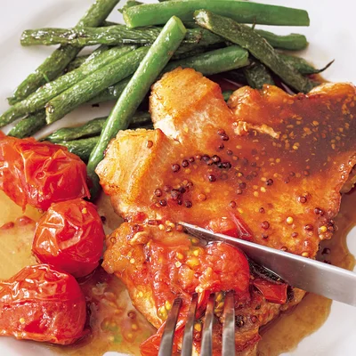 晩酌おつまみレシピ 厚切り豚ばら焼きとマスタードソースみっちの晩酌手帖