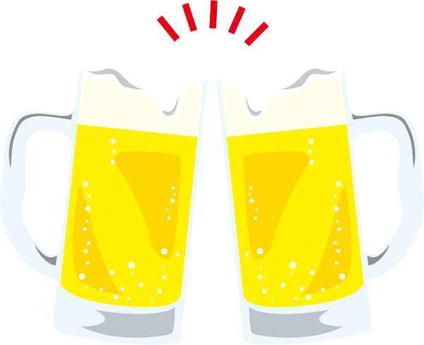 ビール ジョッキ 乾杯 手描きのイラスト素材 - PIXTA