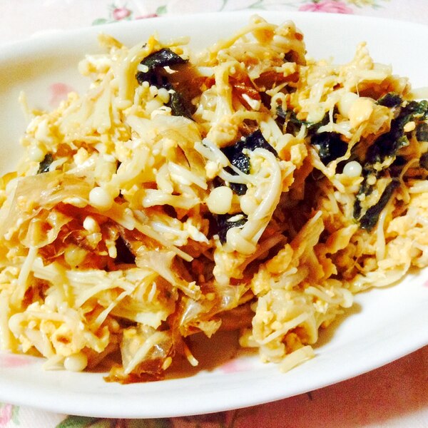 簡単もやしえのきのおろしポン酢和え