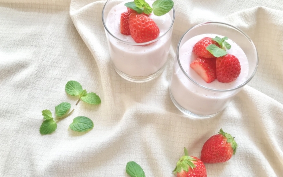 とろける *´˘`* ♡いちごのババロア