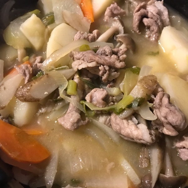 ごぼう茶の豚汁