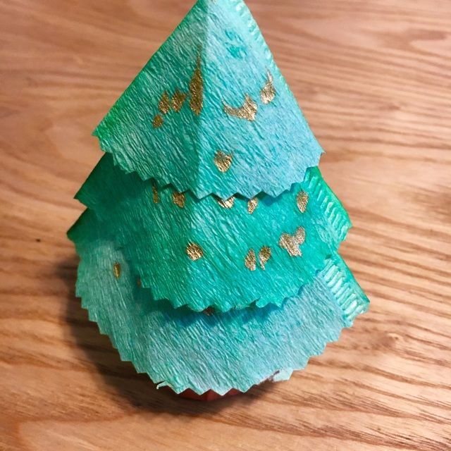 コーヒーフィルターで作るクリスマス飾り☃️クリスマスクリスマス飾りコーヒーフィルター飾りつけダイソー購入品TikTok